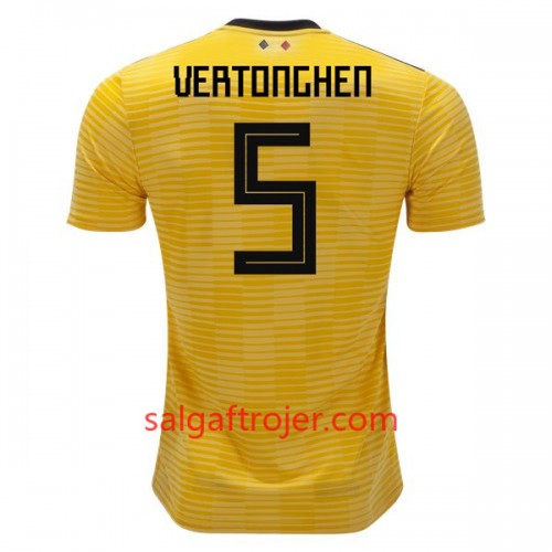 Belgien Fodboldtrøjer Vertonghen 5 Udebanesæt VM 2018 Belgien Fodboldtrøjer Vertonghen 5 Udebanesæt VM 2018